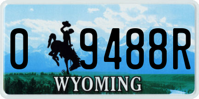 WY license plate 09488R