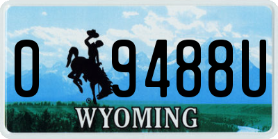 WY license plate 09488U