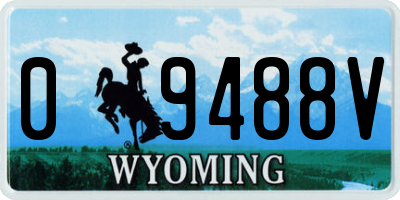 WY license plate 09488V