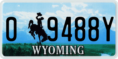 WY license plate 09488Y
