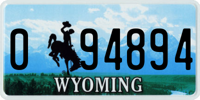 WY license plate 094894