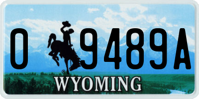 WY license plate 09489A