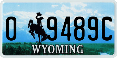 WY license plate 09489C