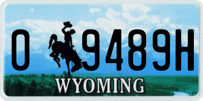 WY license plate 09489H