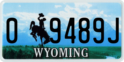 WY license plate 09489J