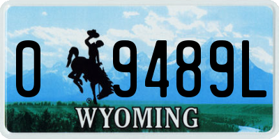WY license plate 09489L