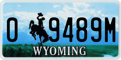 WY license plate 09489M