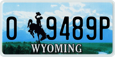 WY license plate 09489P