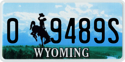 WY license plate 09489S
