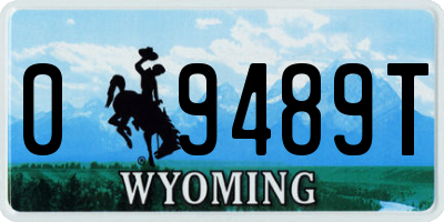 WY license plate 09489T