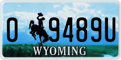 WY license plate 09489U