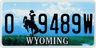WY license plate 09489W