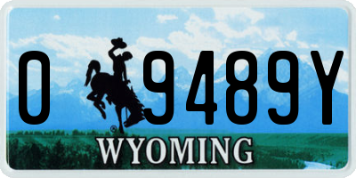 WY license plate 09489Y