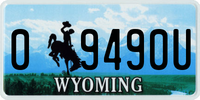 WY license plate 09490U