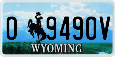 WY license plate 09490V