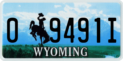 WY license plate 09491I