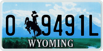 WY license plate 09491L
