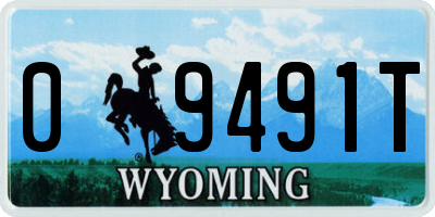 WY license plate 09491T