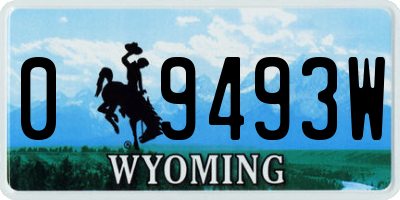WY license plate 09493W