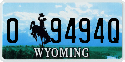 WY license plate 09494Q
