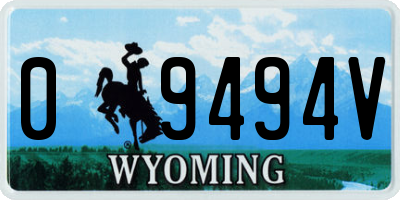 WY license plate 09494V