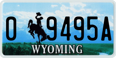 WY license plate 09495A