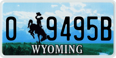 WY license plate 09495B