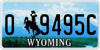 WY license plate 09495C
