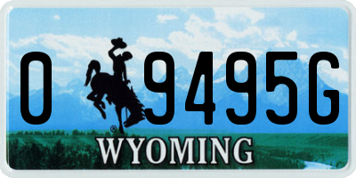 WY license plate 09495G