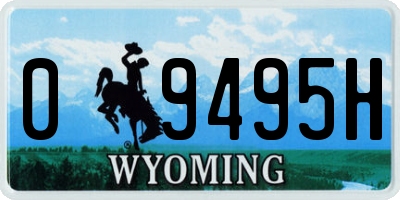 WY license plate 09495H