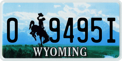 WY license plate 09495I