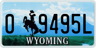 WY license plate 09495L