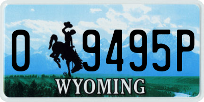 WY license plate 09495P