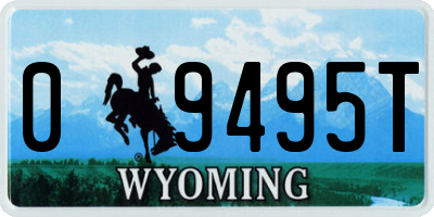 WY license plate 09495T