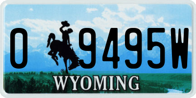 WY license plate 09495W