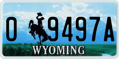 WY license plate 09497A