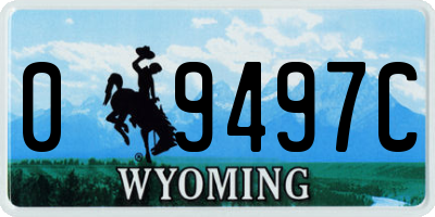 WY license plate 09497C