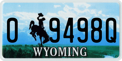 WY license plate 09498Q