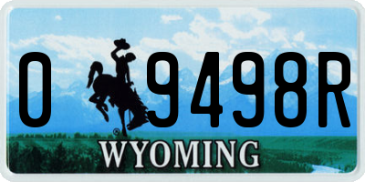 WY license plate 09498R