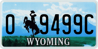 WY license plate 09499C