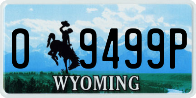 WY license plate 09499P