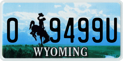 WY license plate 09499U