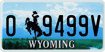 WY license plate 09499V