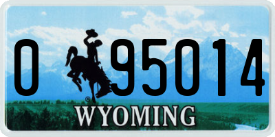 WY license plate 095014