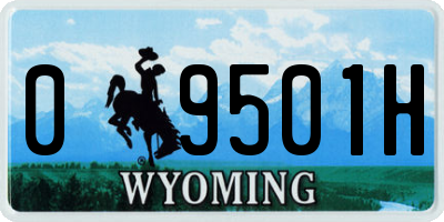 WY license plate 09501H