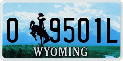 WY license plate 09501L