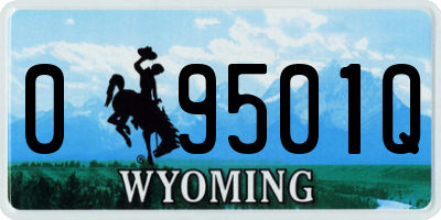 WY license plate 09501Q