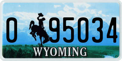 WY license plate 095034