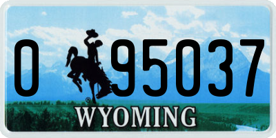 WY license plate 095037