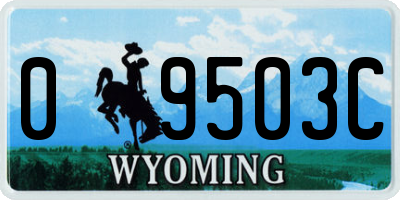 WY license plate 09503C